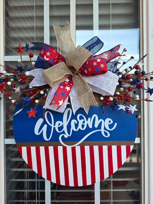 Patriotic American Door Decor