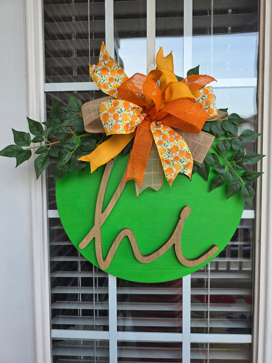 Crisp Green Hi Wooden Door Hanger